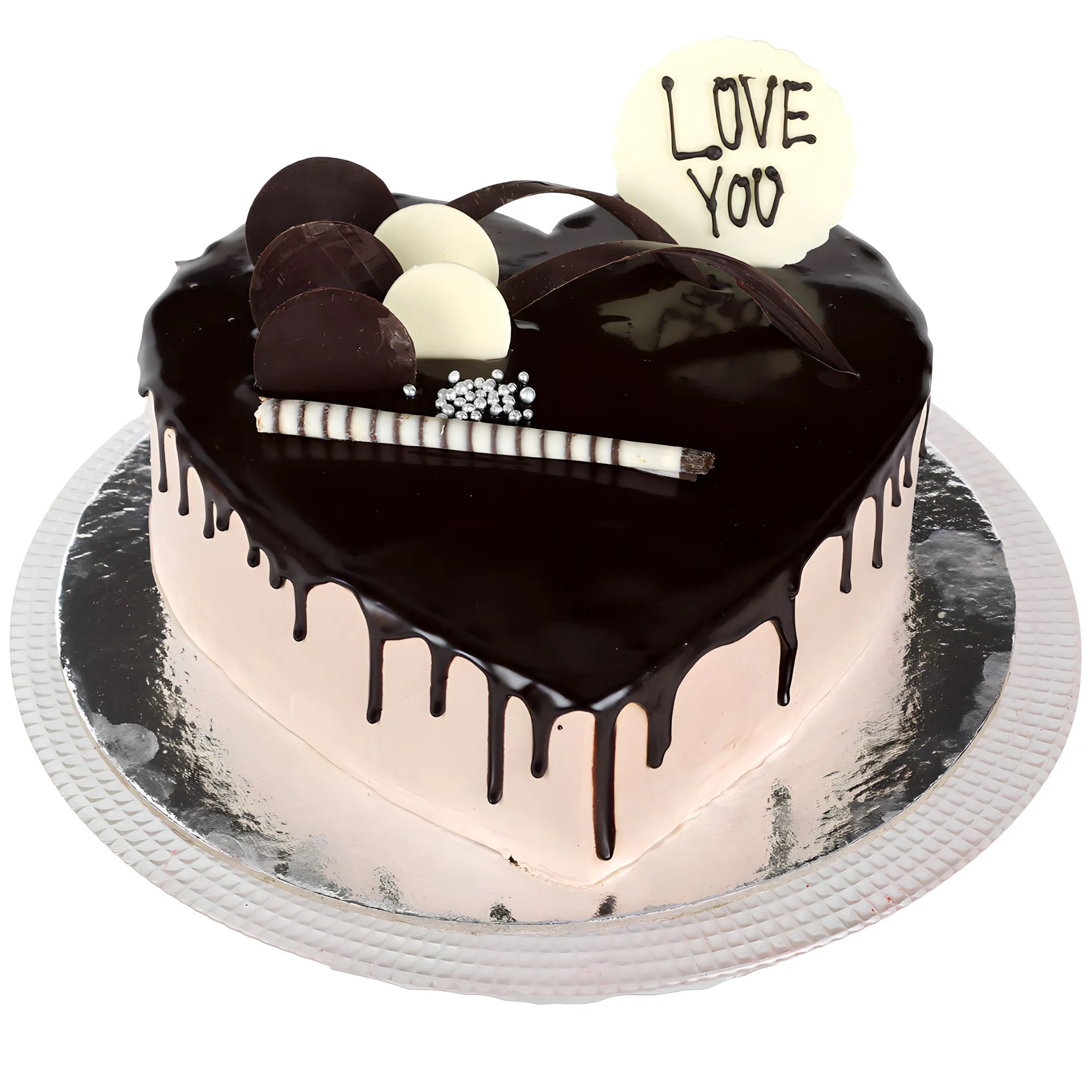 Delicious Heart Shaped Chocolate Eggless Cake