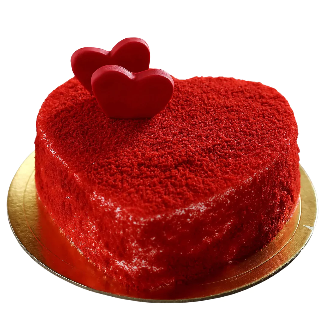 Red Velvet Love Heart Shaped Cake