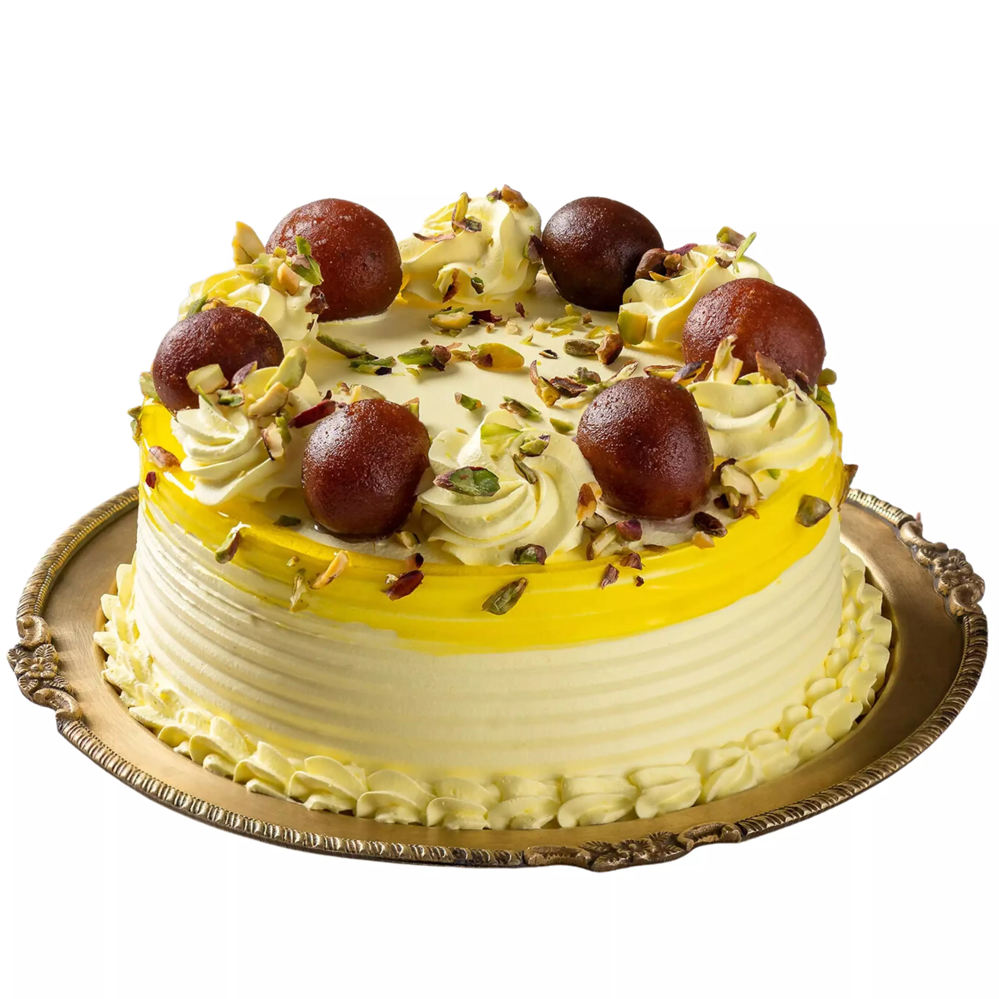 Vanilla Cake With Gulab Jamun