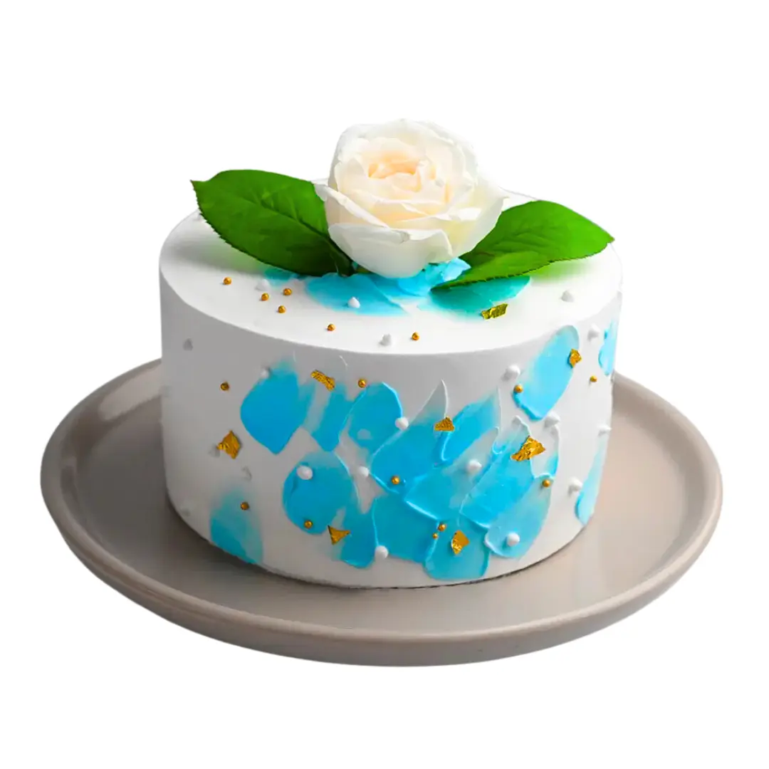 Aqua Blue Cream Cake