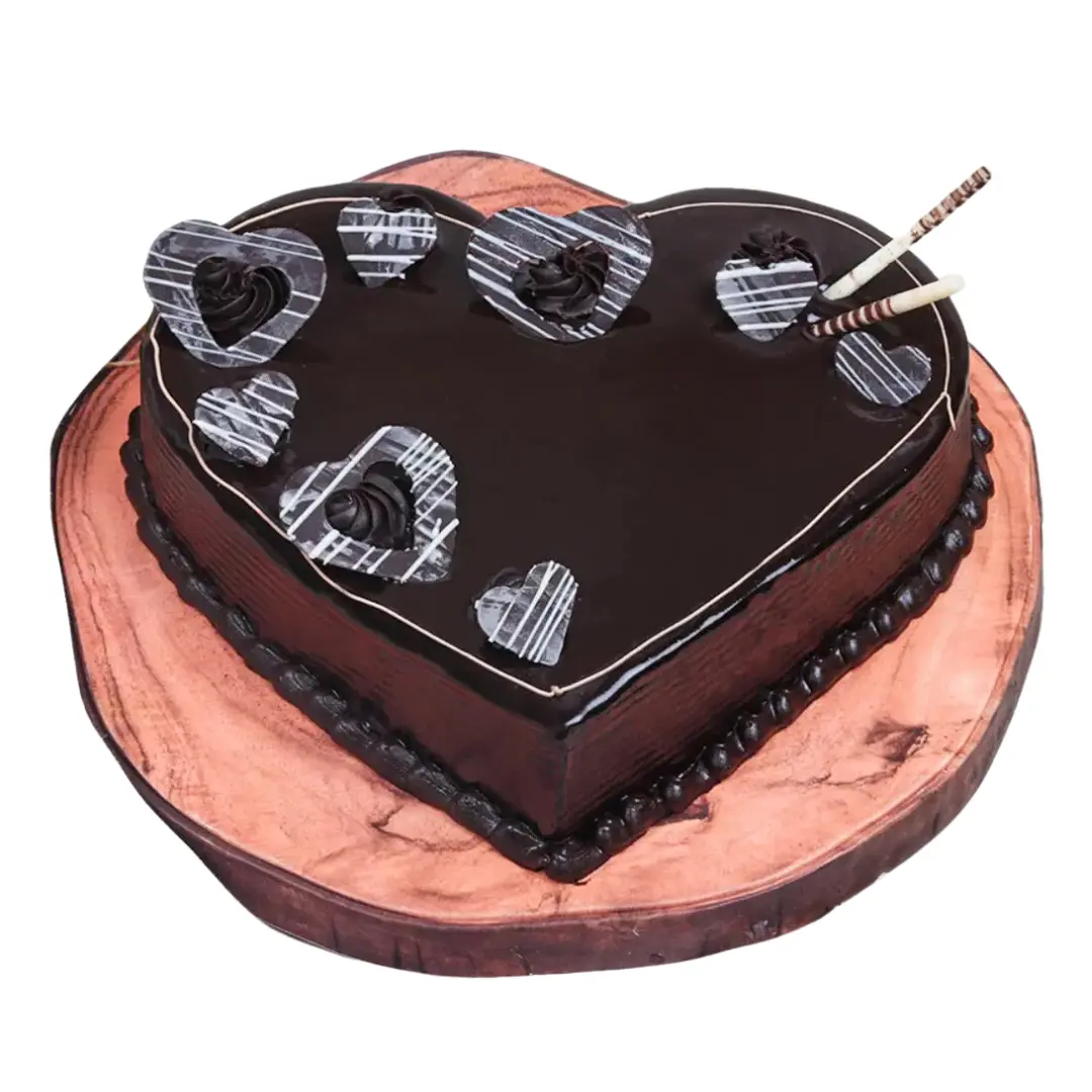 Heart Shape Choco Anniversary Cake