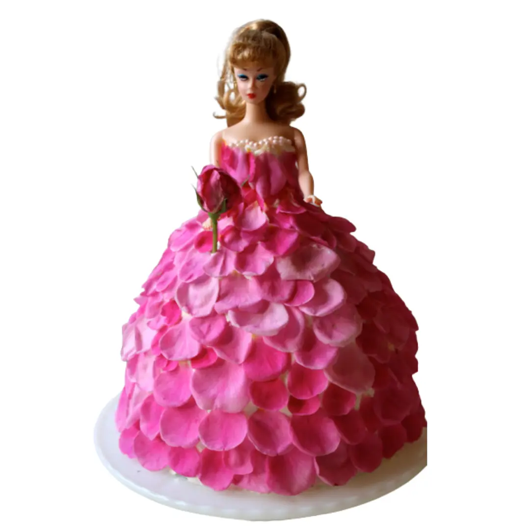 Rose Layers Dress Barbie Cake