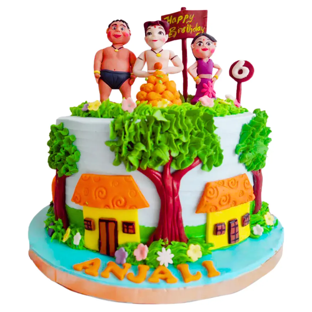 Chota Bheem Theme Cake