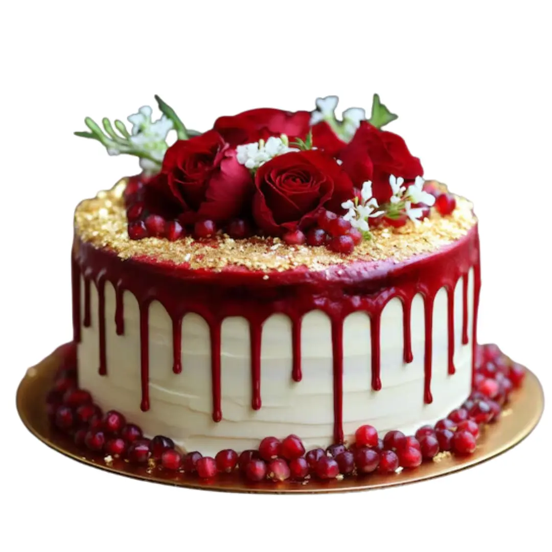 Red Velvet Rosy Cherry Cake