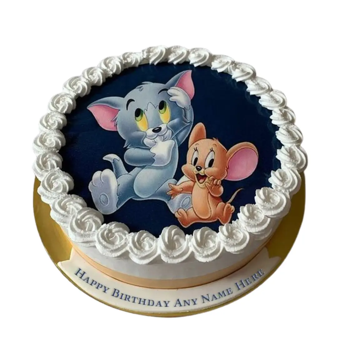 Tom and Jerry Photo Cake