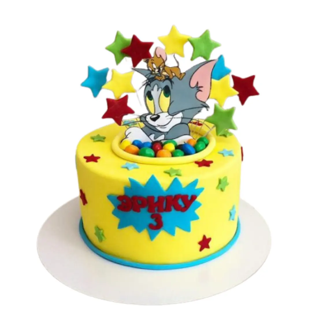 Tom and Jerry Cartoon Cake