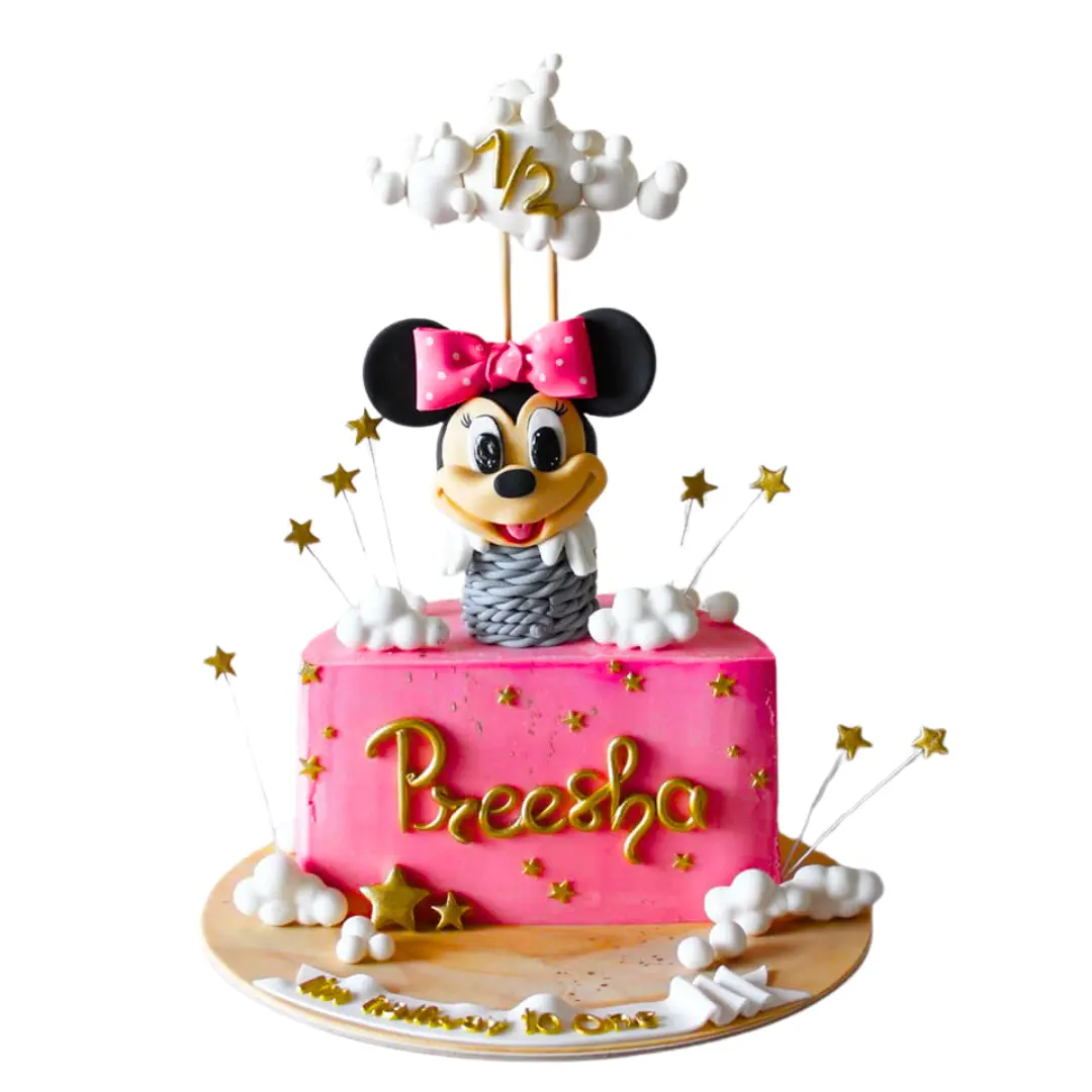 Minnie Mouse Half Birthday Cake