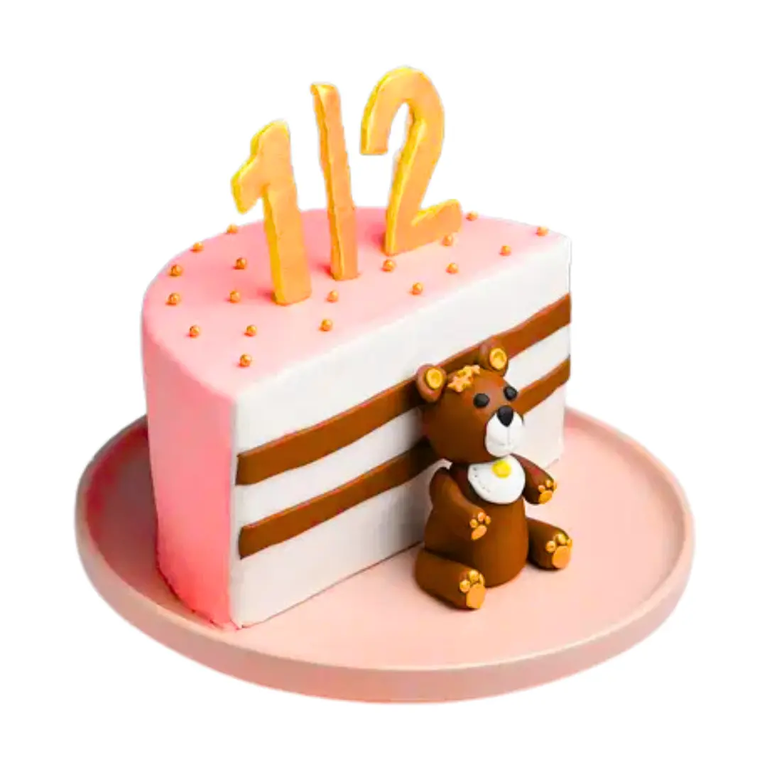Teddy Half Birthday Cake