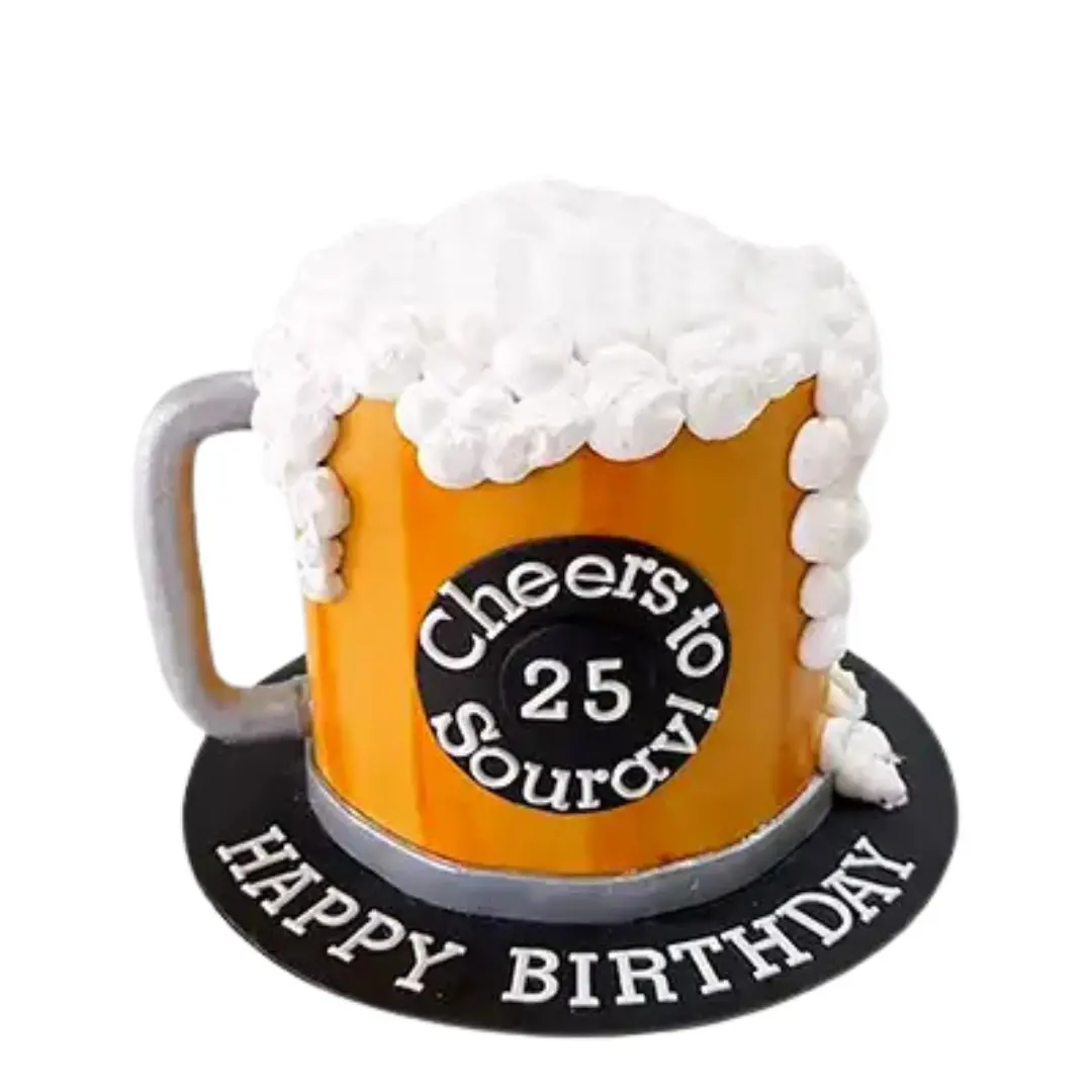 Beer Mug Theme Cake