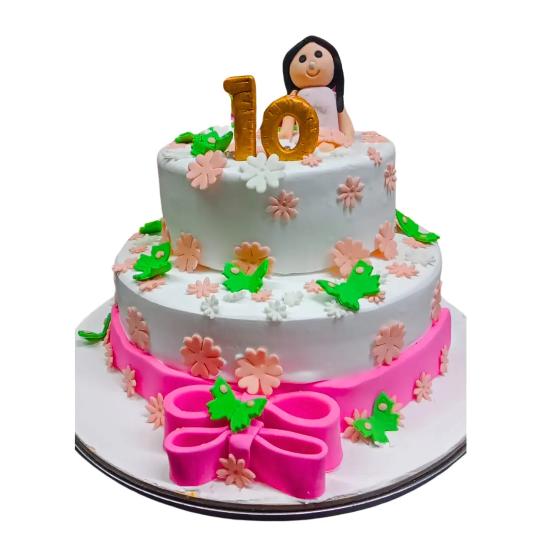 2-Tier Cute Birthday Cake