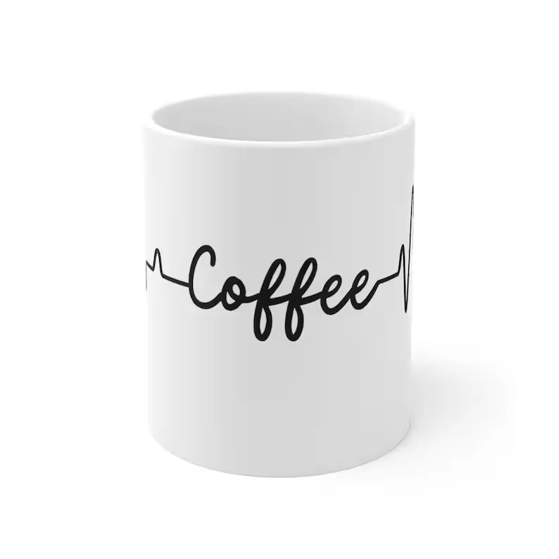 White Ceramic Coffee Mug for Gift