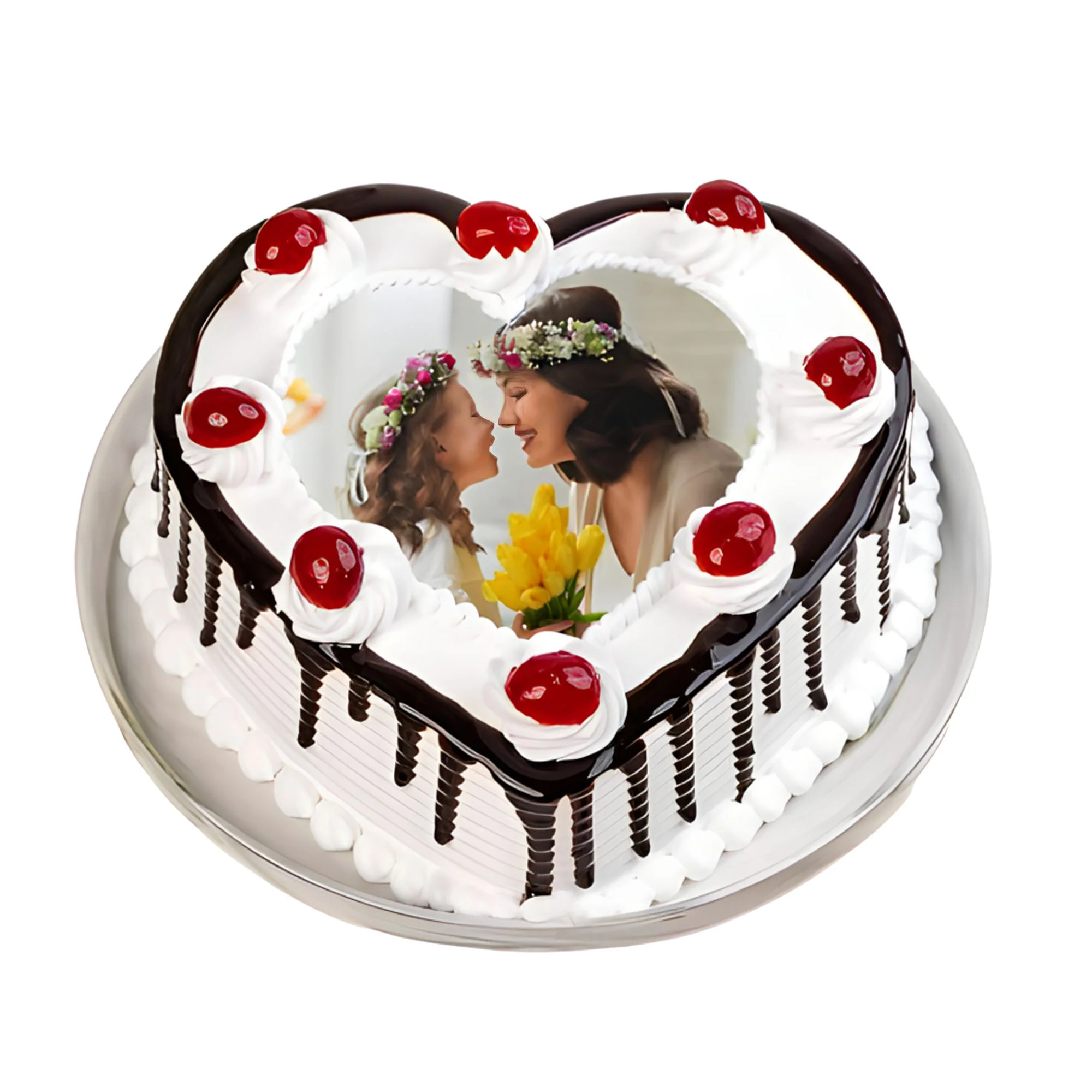Black Forest Mothers Day Photo Cake
