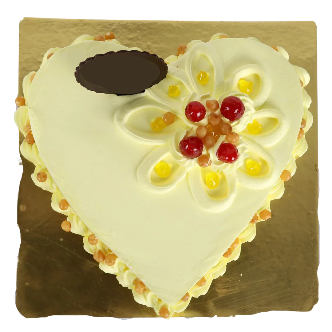 Butterscotch Heart Shape Cake