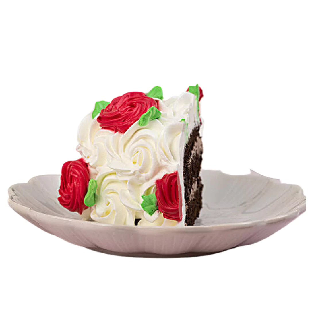 White & Red Roses Designer Chocolate Cake