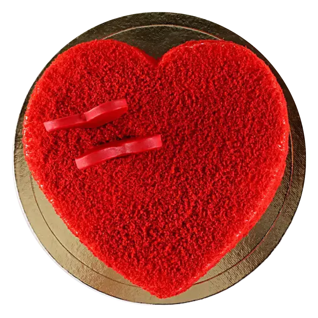 Red Velvet Love Heart Shaped Cake
