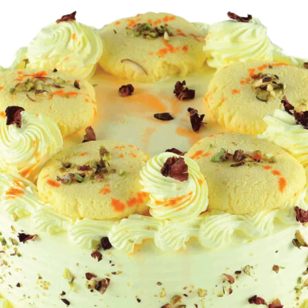 Butterscotch Cake With Rasmalai