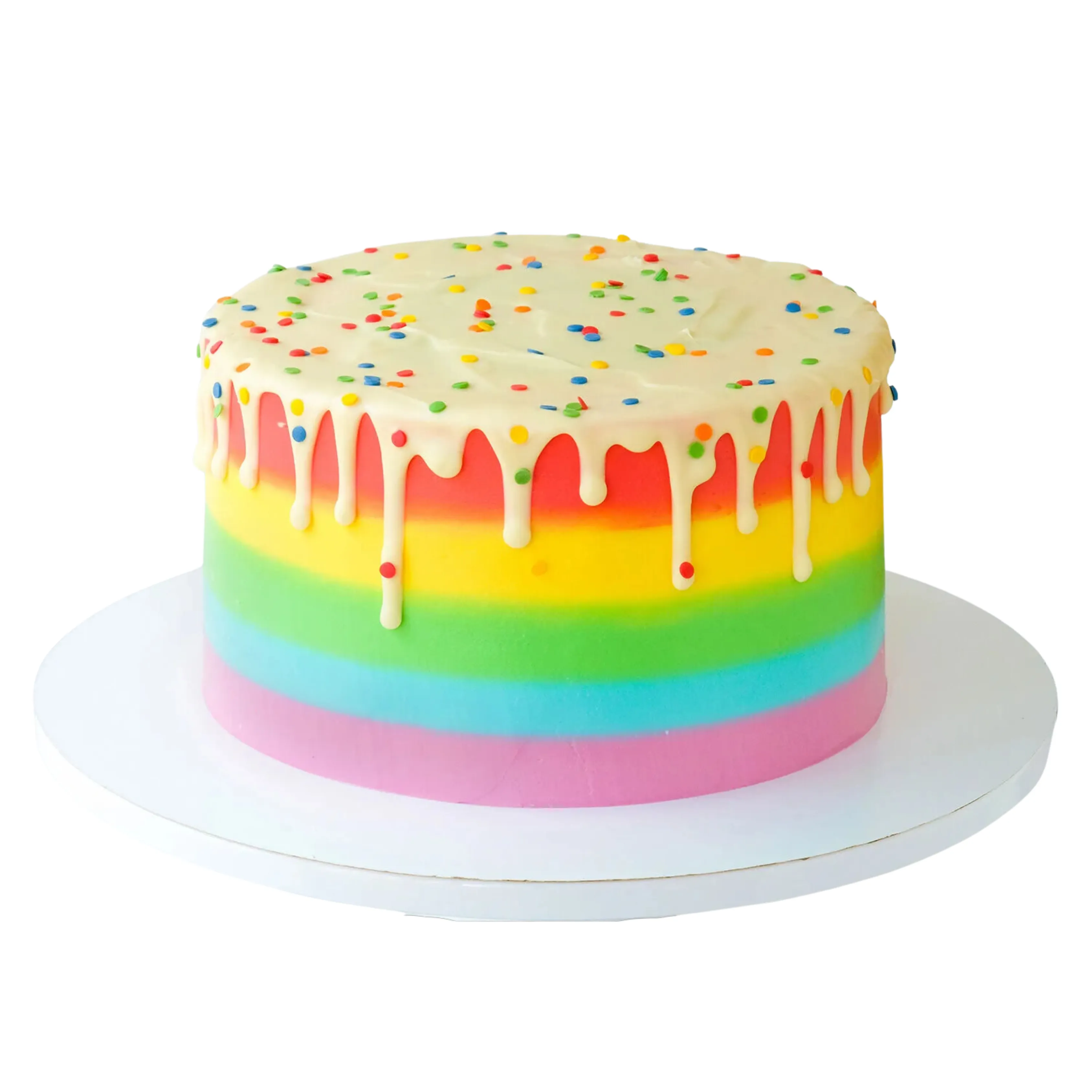 Rainbow Vanilla Cream Cake