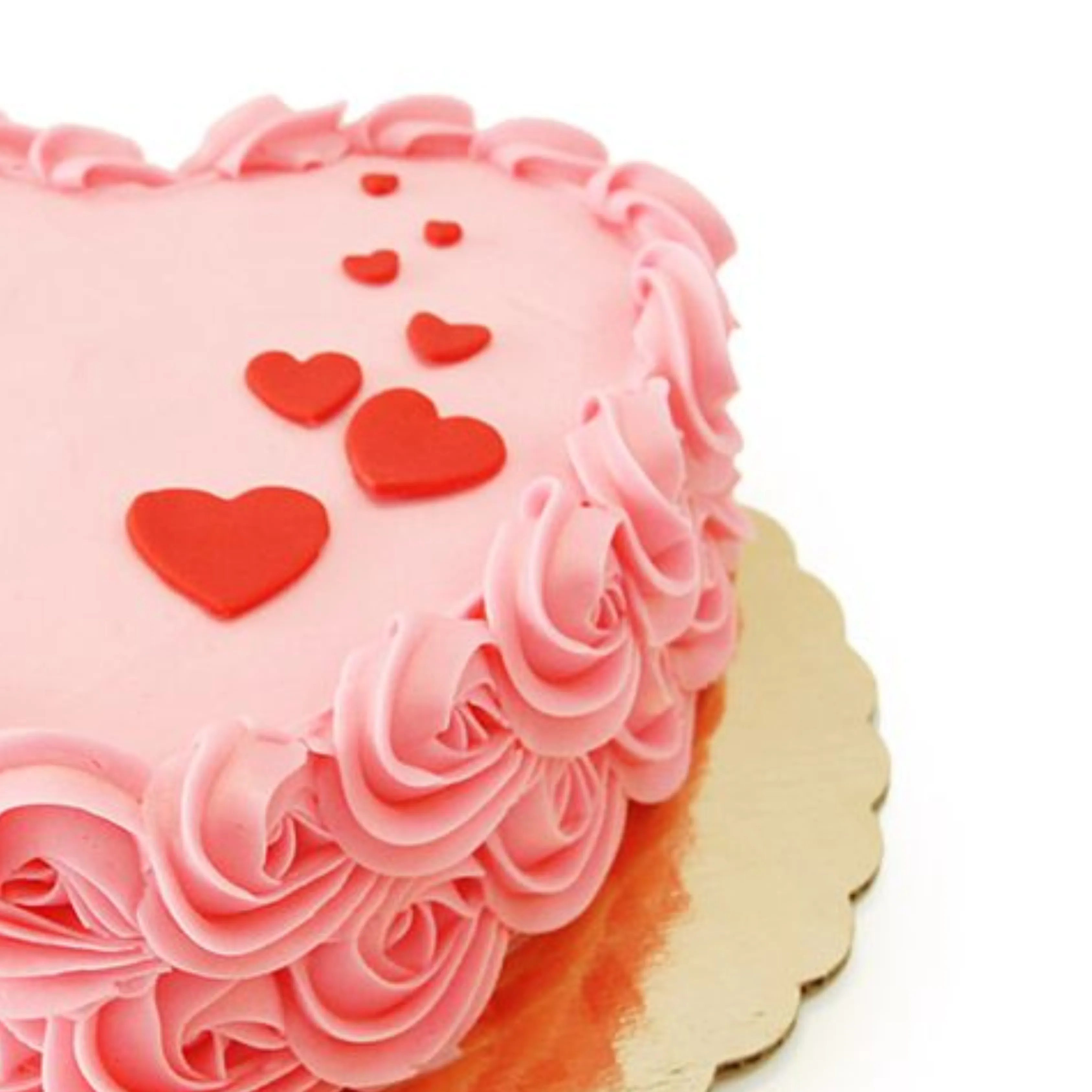Yummy Strawberry Heart Shape Cake