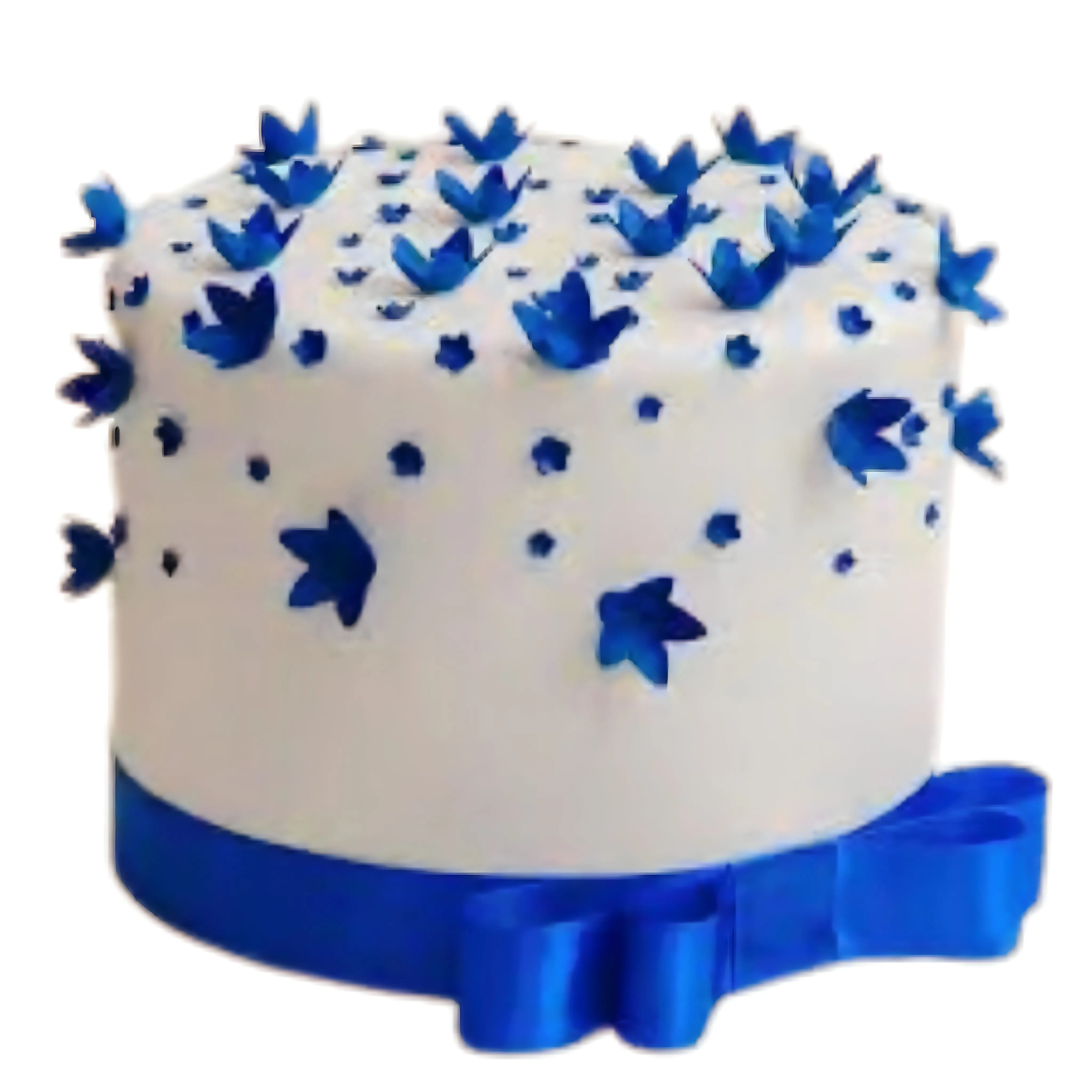 Blue Bow 2 Tier Truffle Cake for Wedding
