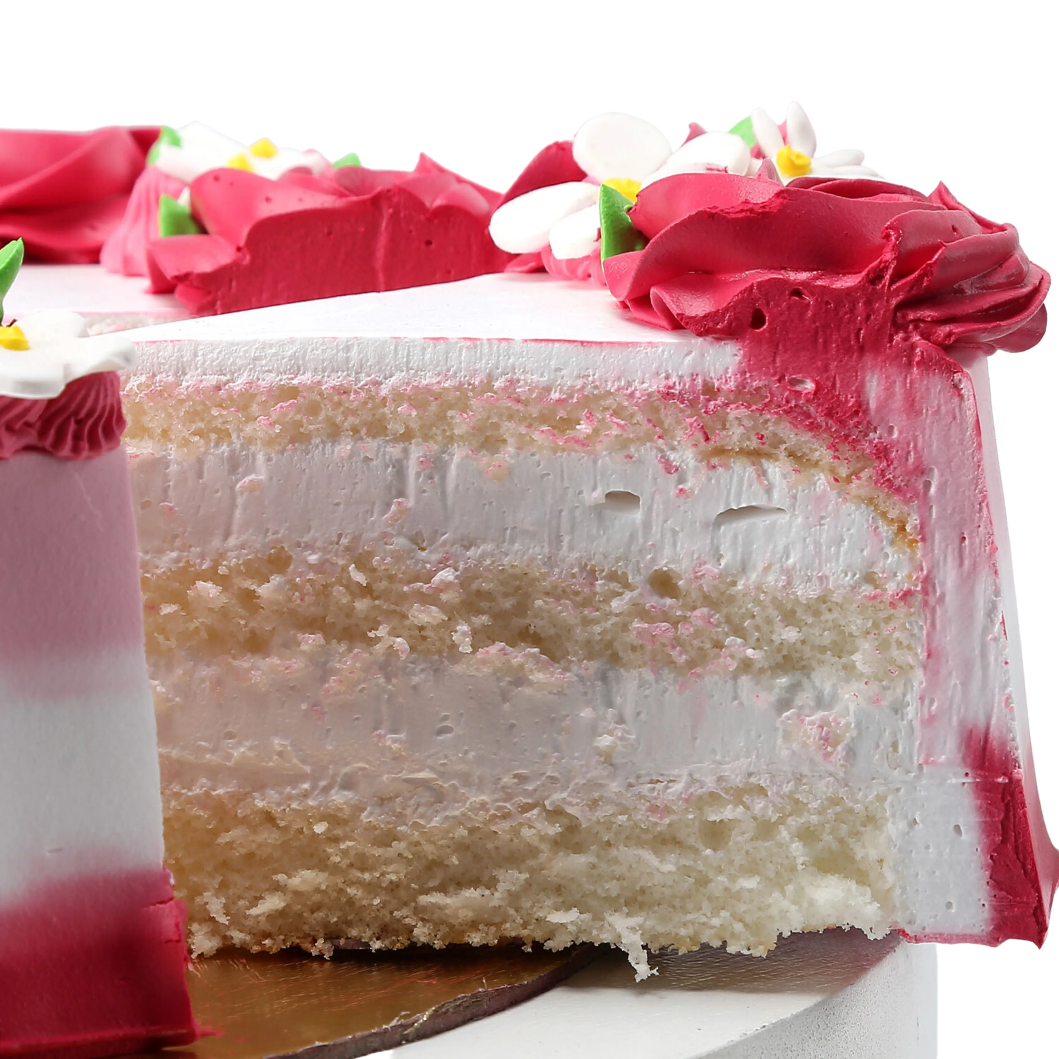 Round White Anniversary Vanilla Cake