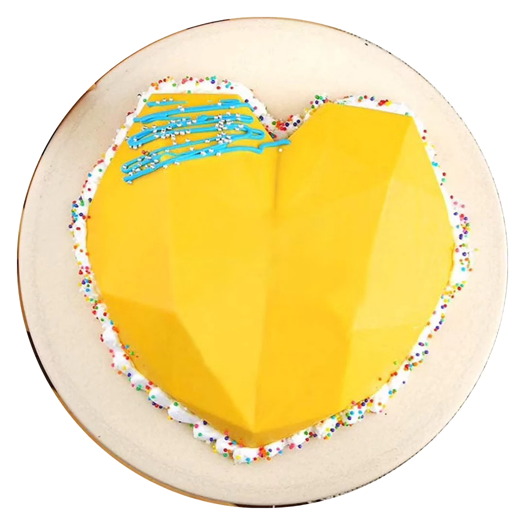 Pineapple Heart Shaped Pinata Cake