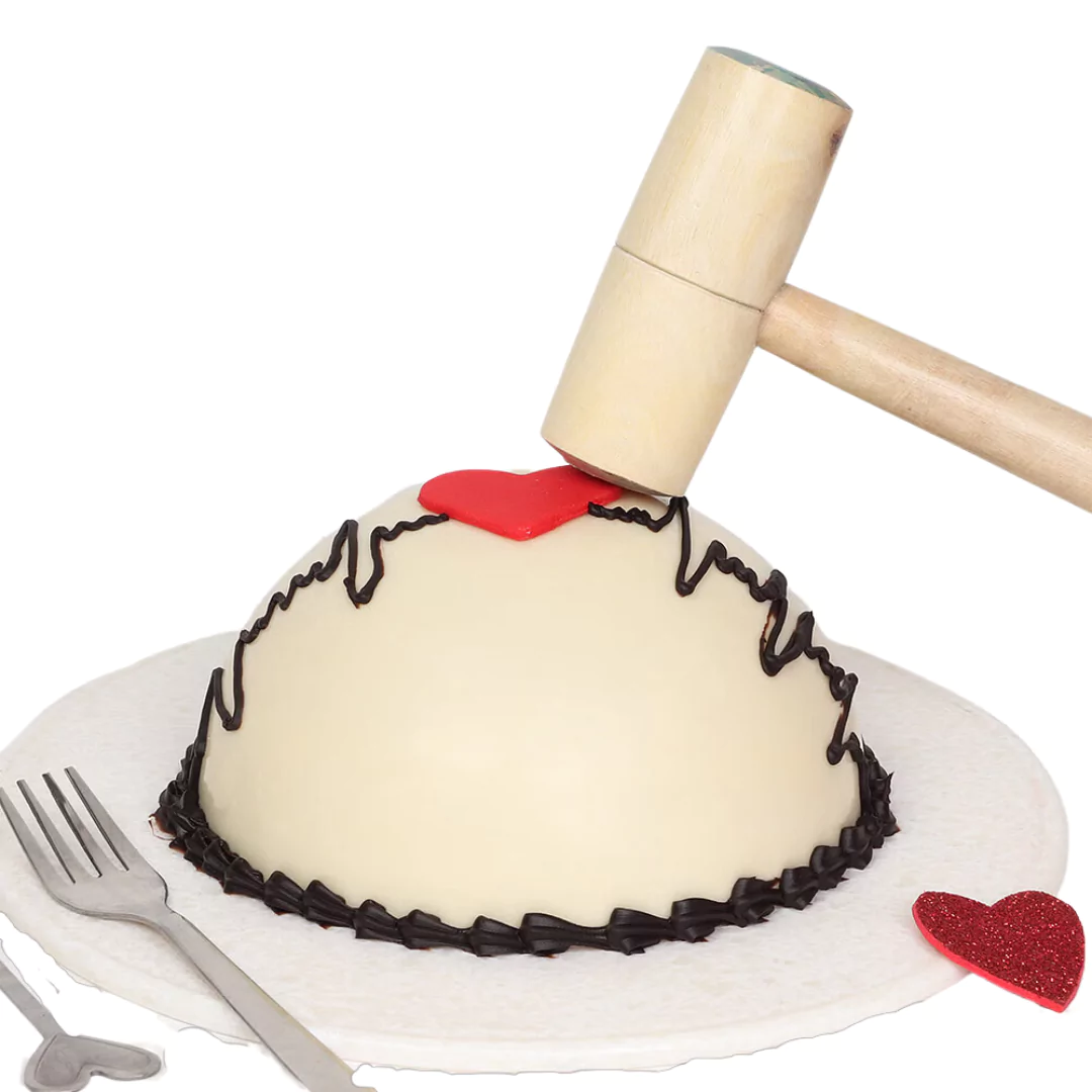 Round Red Velvet Pinata Cake