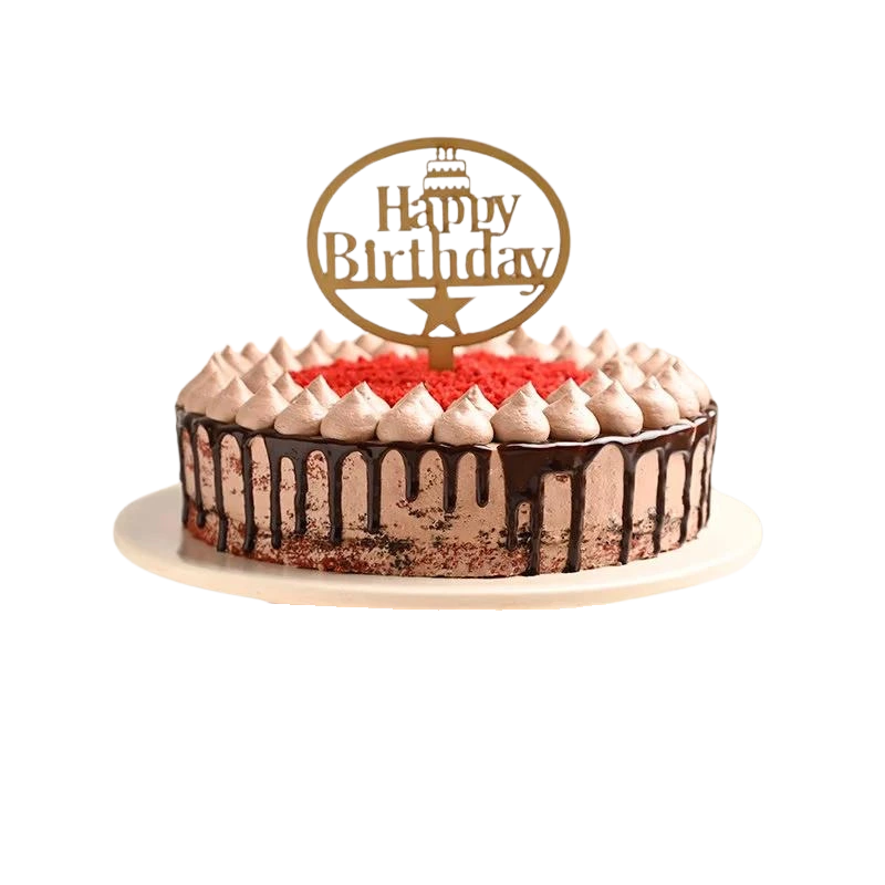 Happy Birthday Red Velvet Choco Cake