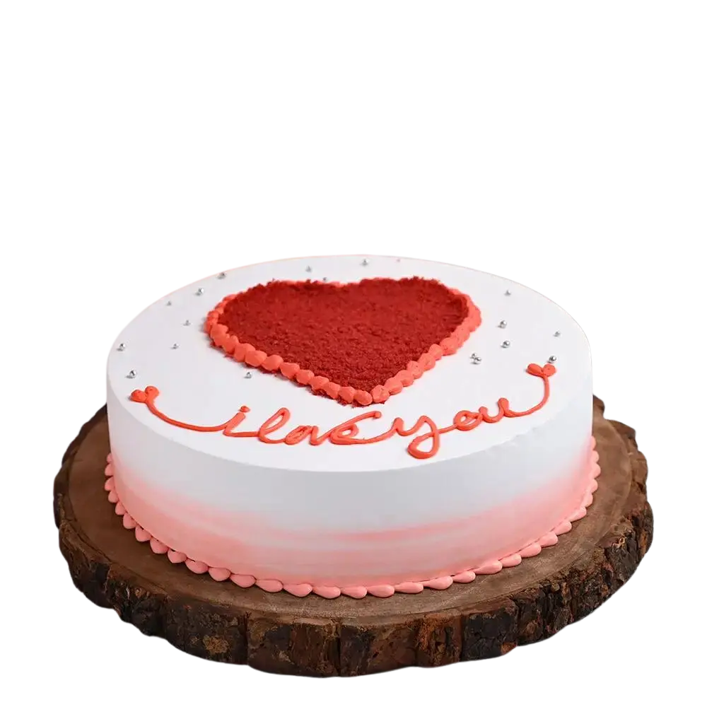 I love You Red Velvet Cake