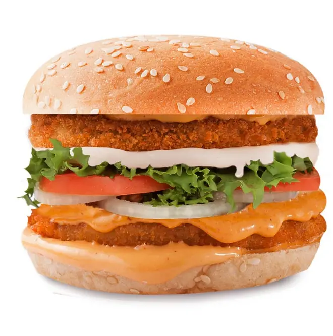 Spl. Loaded Double Tikki Burger - Veg