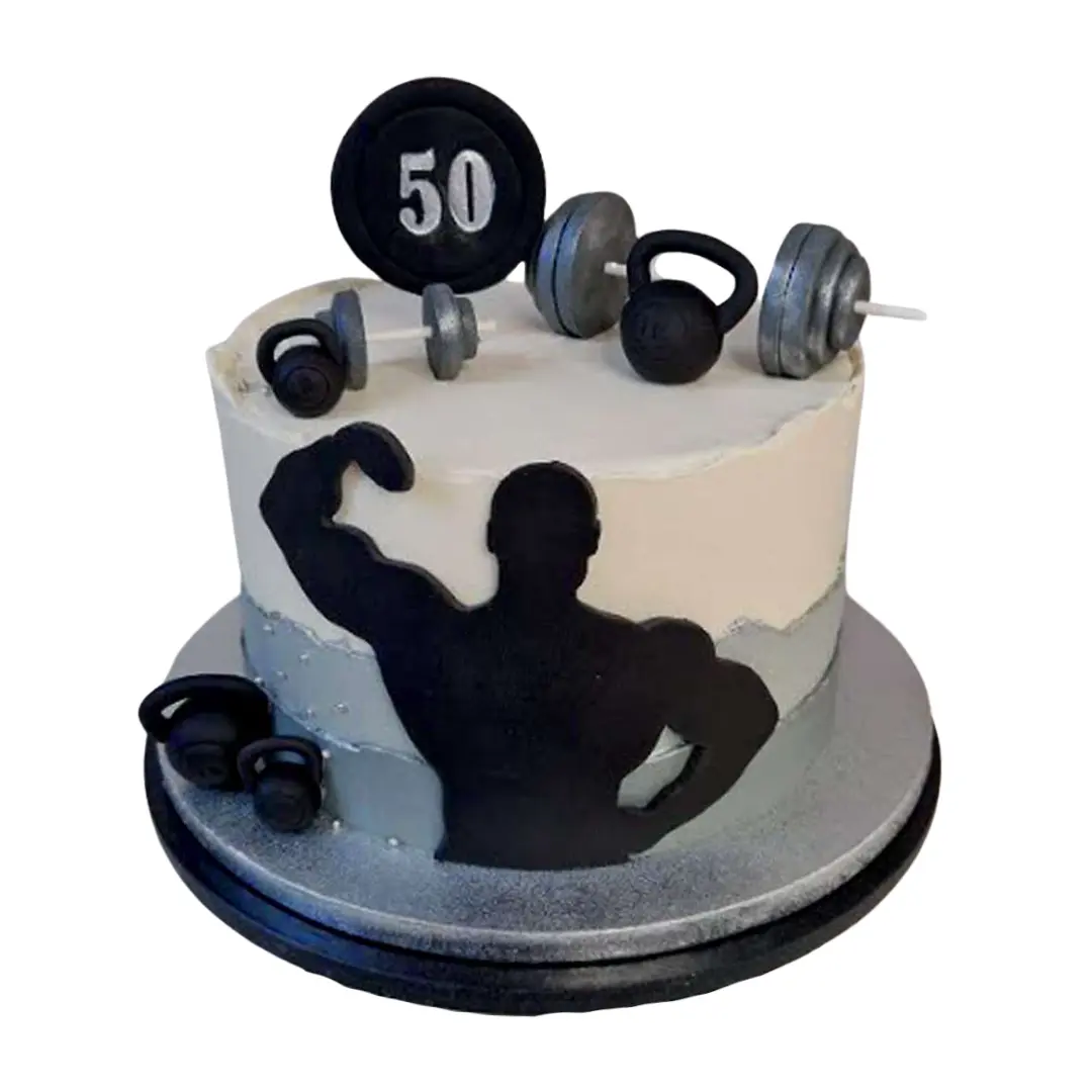 Gym Dumbbell Theme Cake