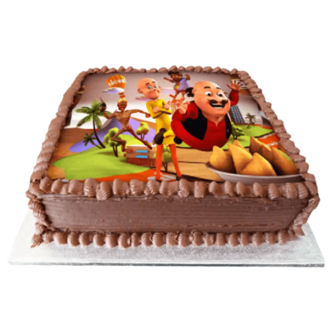 Motu Patlu Chocolate Cake