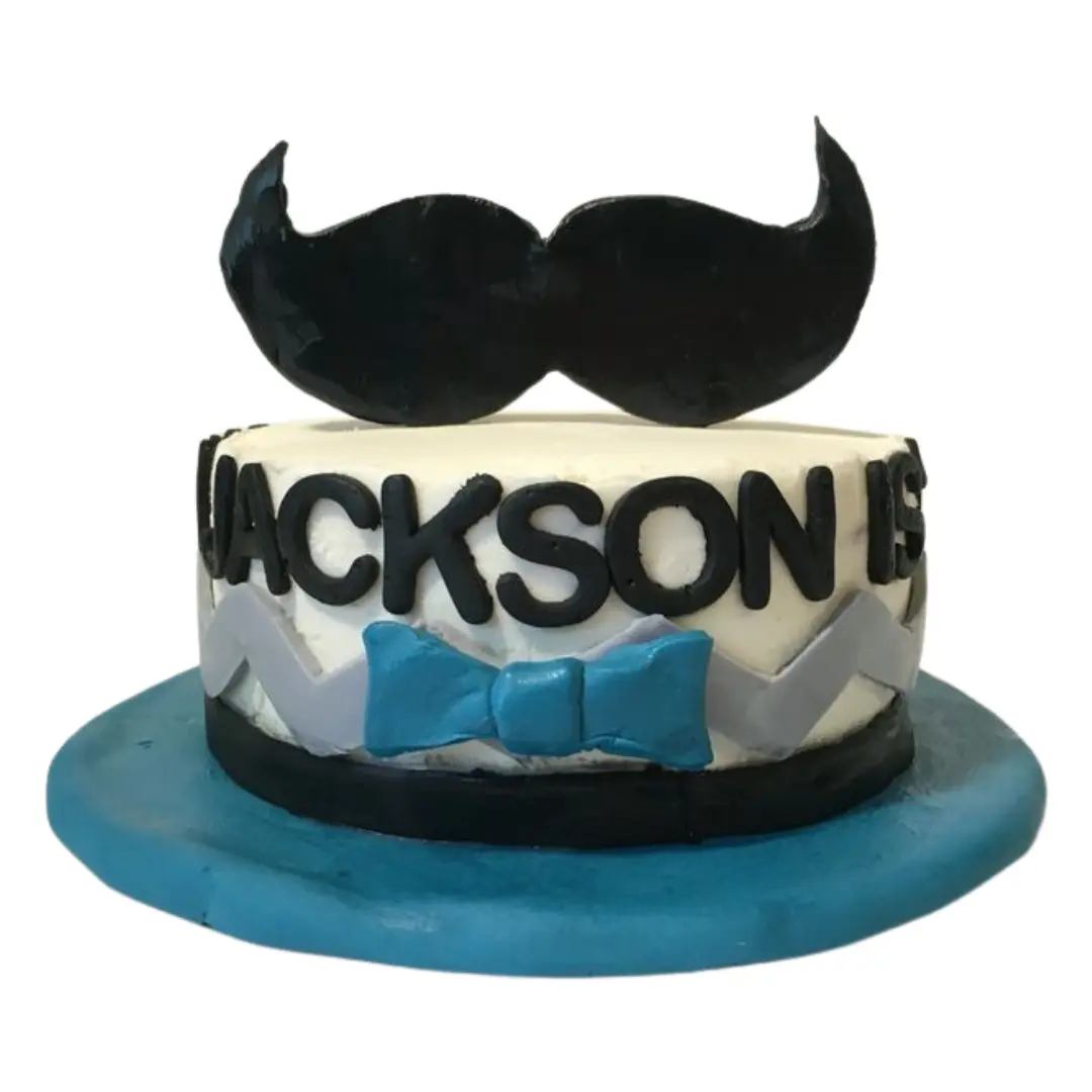 Mustache Theme Cake