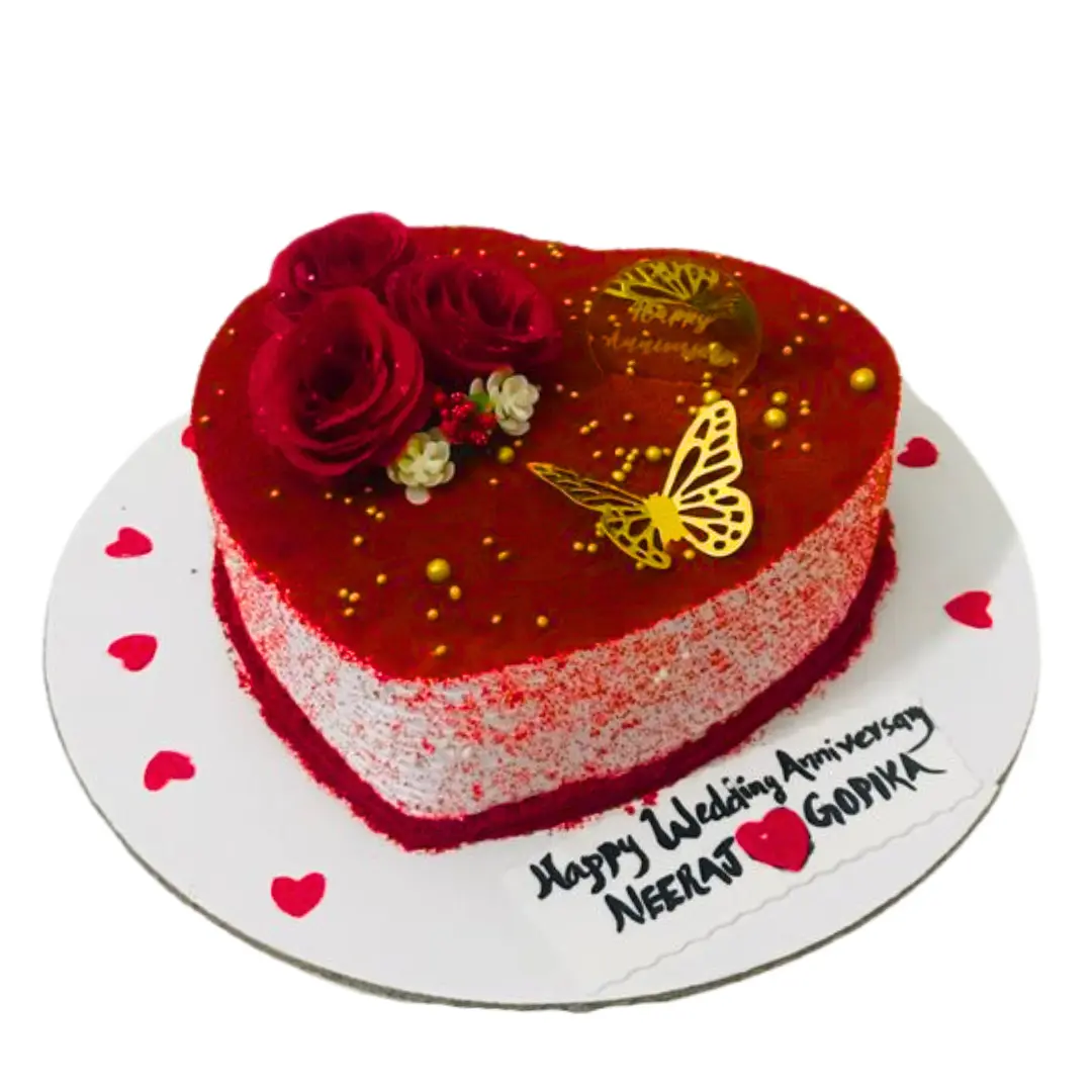 Red Velvet Anniversary Cake