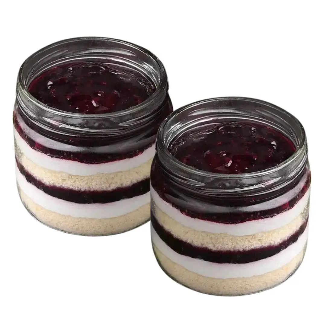 Blueberry Cheese Jar Cake