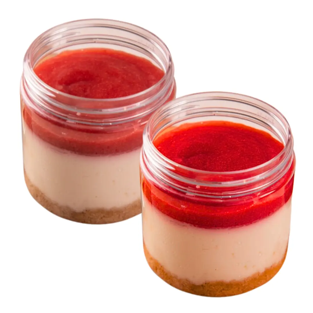 Strawberry  Cheese Jar Cake