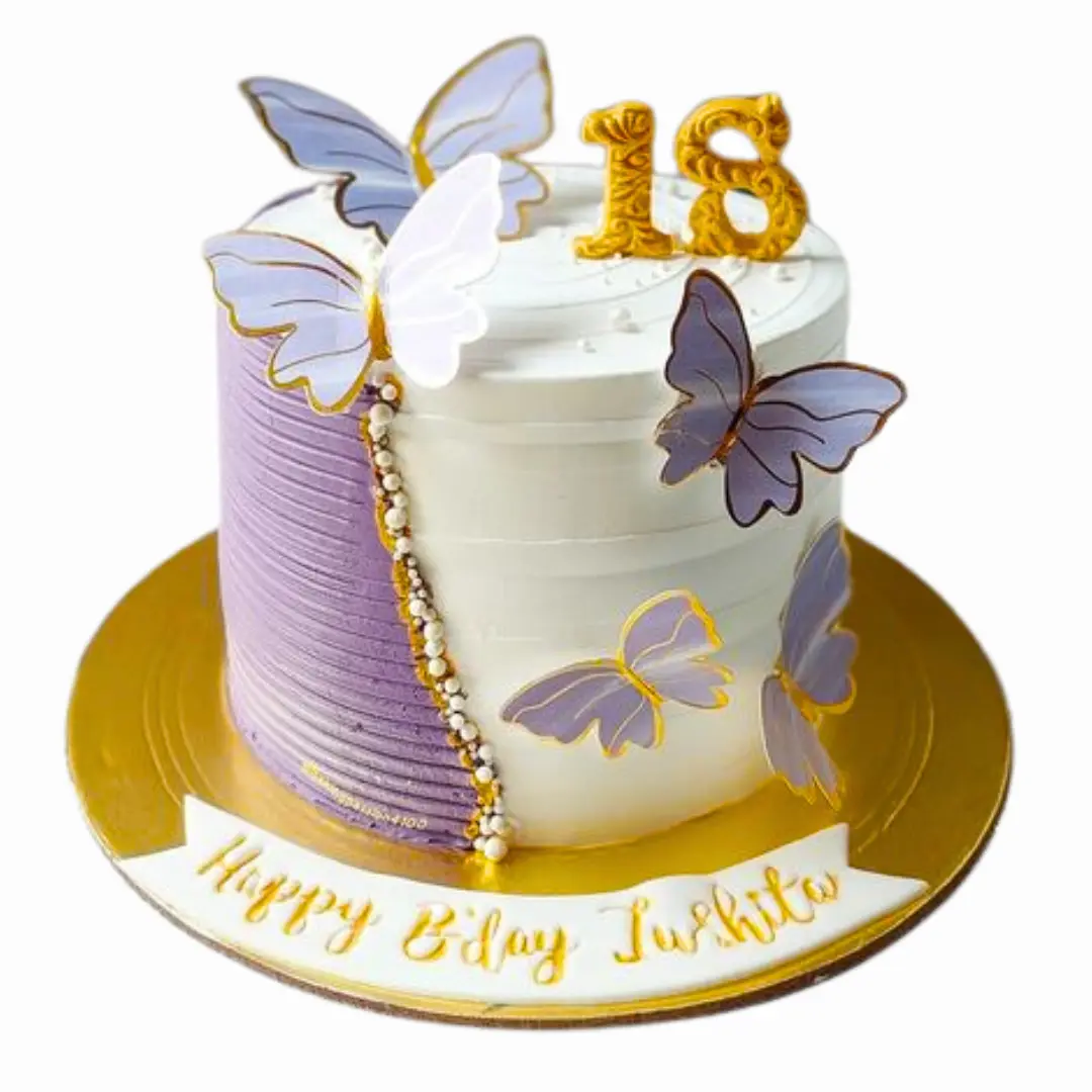 Butterfly Design Fruit Cake